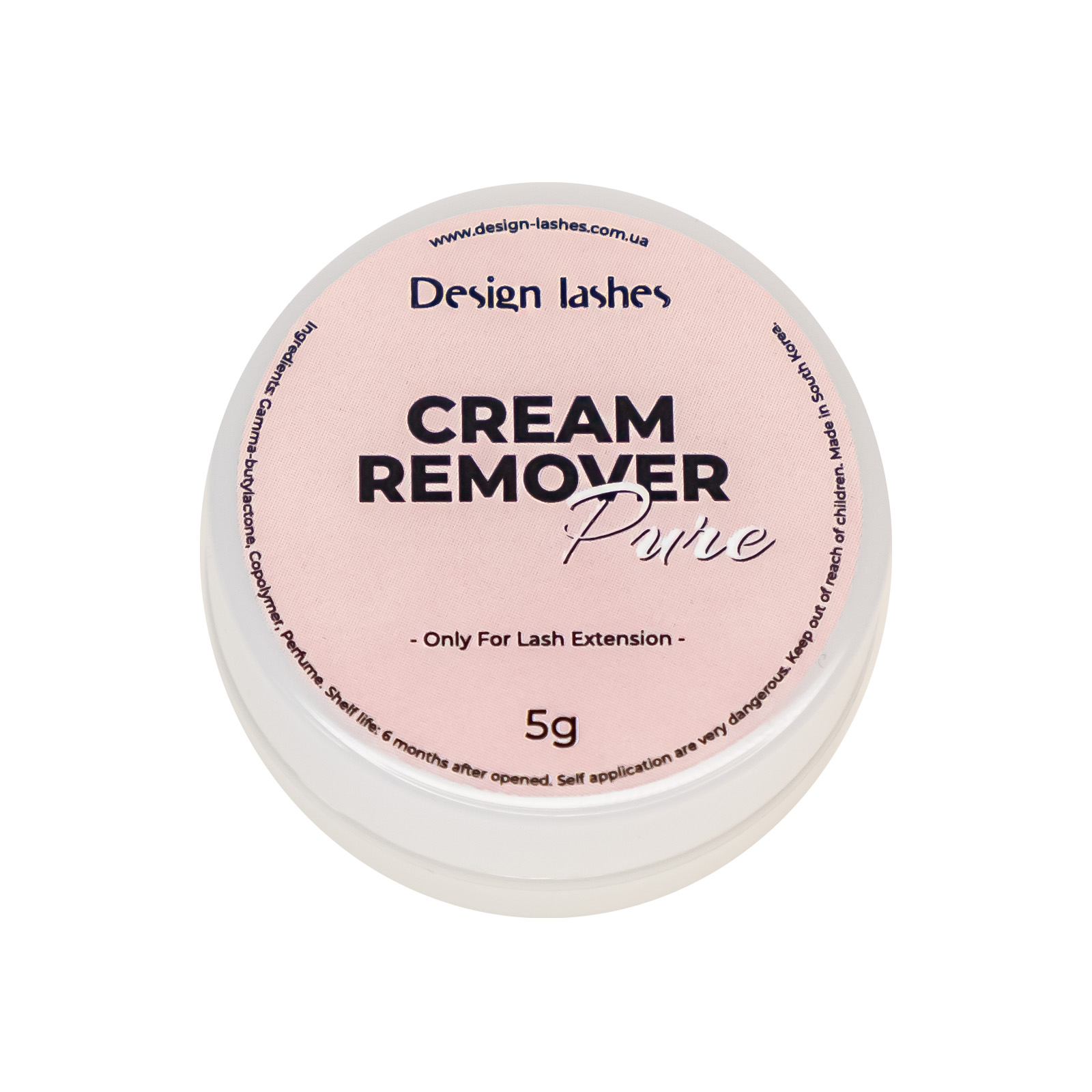 Design Lashes / Ремувер кремовий / Pure (без запаху) / 5 гр