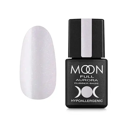 MOON FULL / Aurora Shimmer Rubber Base №2007 / молочно-рожевий з шимером