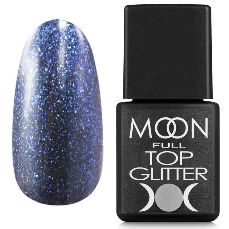 MOON FULL / Top glitter №4 Blue / 8мл