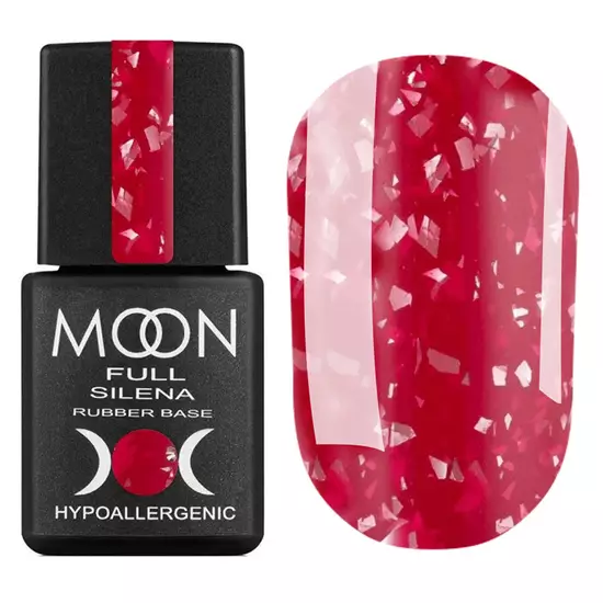 MOON FULL / SILENA POTAL RUBBER BASE №2038 / червоний із сріблястою потталю