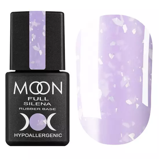 MOON FULL / SILENA POTAL RUBBER BASE №2030 / бузковий з сріблястою потталю