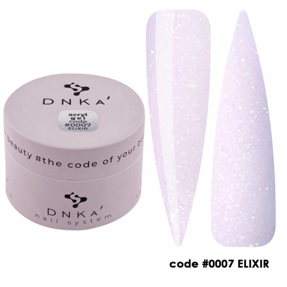 DNK'a / Acryl Gel №07 Elixir / розовый с шиммером / 30 мл