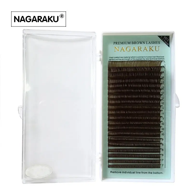 Вії Nagaraku / Мікс / Brown (зелена упаковка)