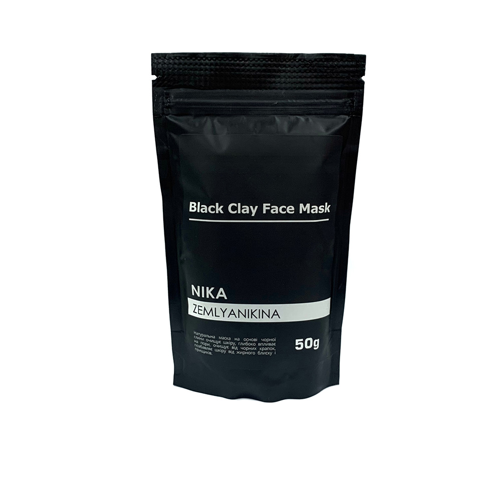 Nika Zemlyanikina / Маска для обличчя з чорної глини / Black Clay Face Mask / 50г