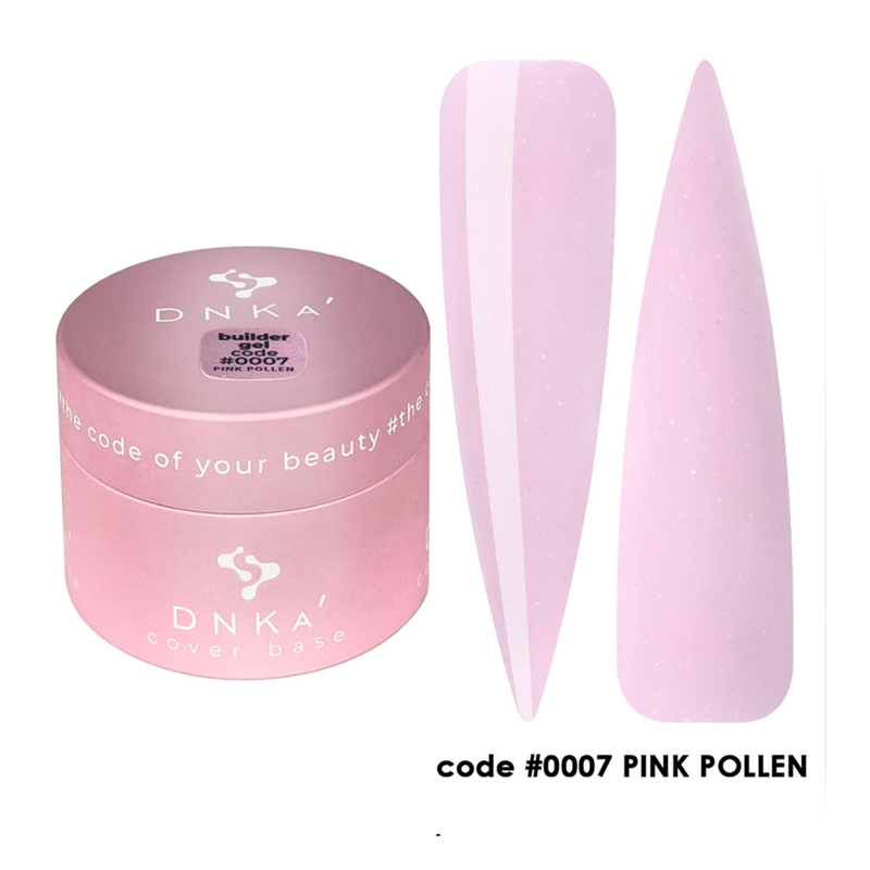 DNKa’ / Builder Gel #0007 / Pink Pollen / ніжно-рожевий із шиммером / 30 мл