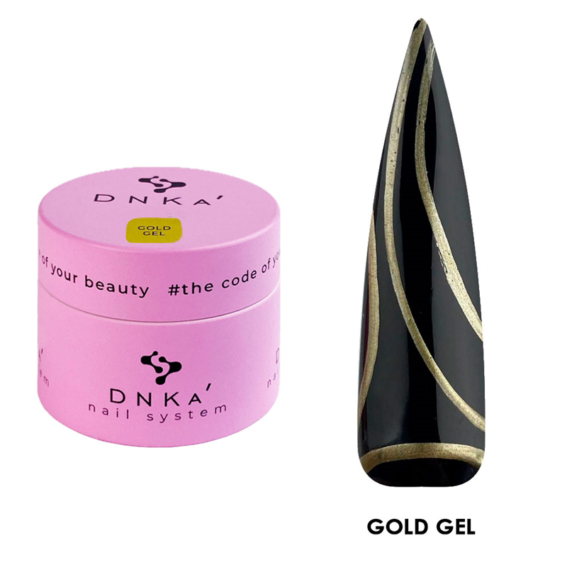 DNKa’ / Gold Gel / Гель-фарба / Золотий метал / 5 мл