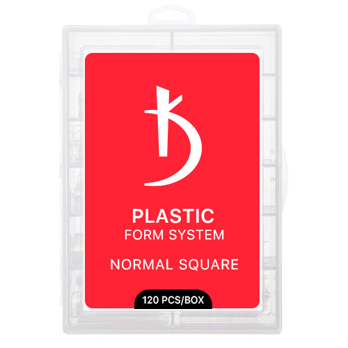 Kodi / Верхні пластикові форми для моделювання нігтів Normal Square / 120 шт/уп