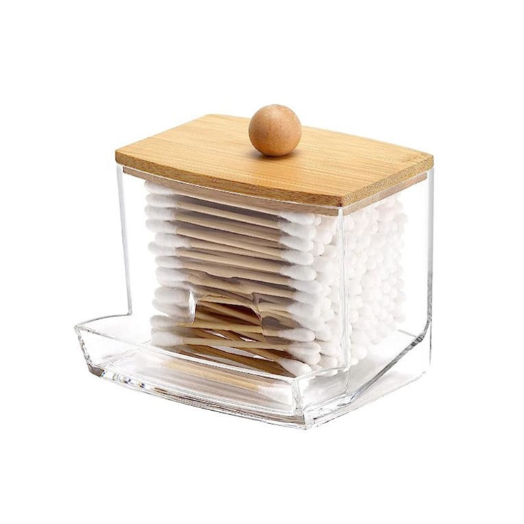 Органайзер для ватних паличок / бамбукова кришка