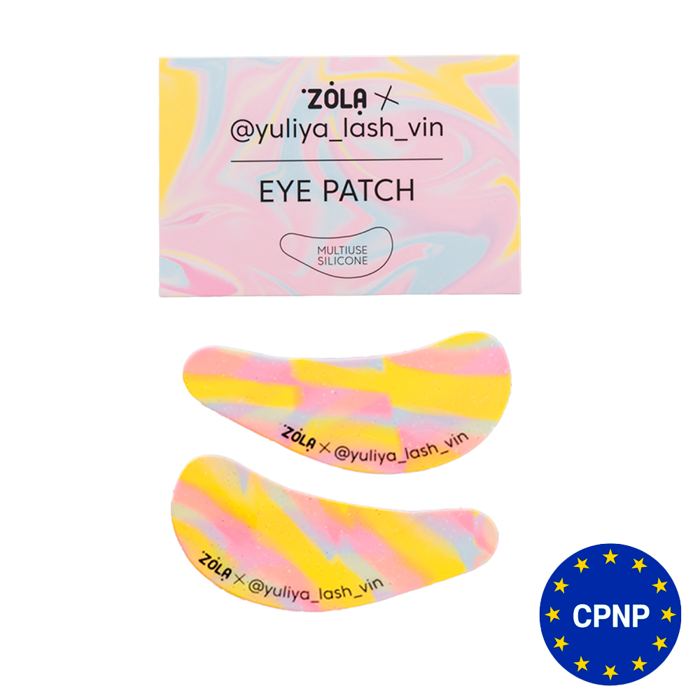 Zola / Yuliya Lash Vin / Багатофункціональні силіконові патчі / Жовто-рожево-блакитні Розводи