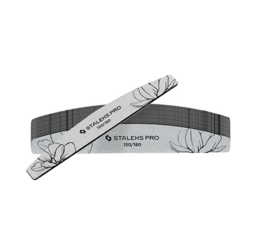Staleks / Пилка для нігтів мінеральна / EXPERT 40 150/180 грит / (півмісяць) / 25 шт