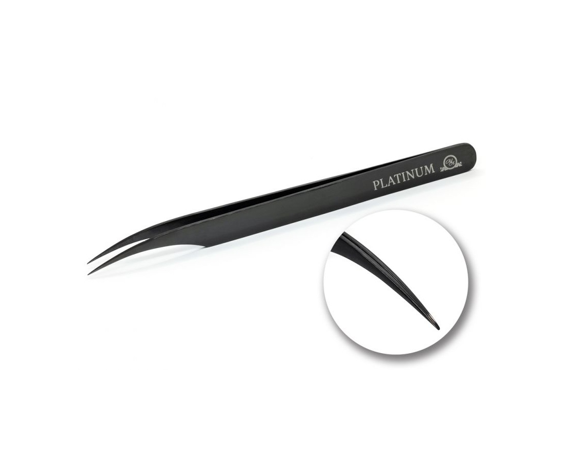 Platinum / Пінцет прямий № 44 / black