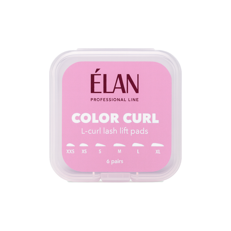 Elan / Силіконові валики для ламінування з вигином L / Color Curl
