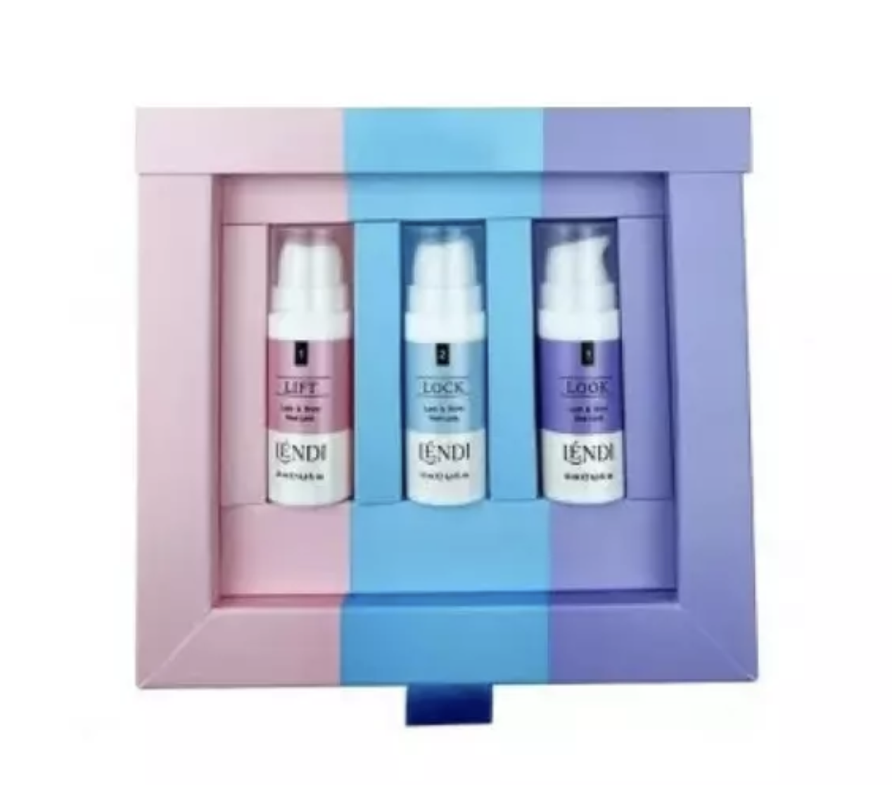 Lendi / Набір складників для ламінування вій та брів у флаконах / Lash & Brow New Look / 3х10мл  (Розпродаж. Придатний до 02.26)