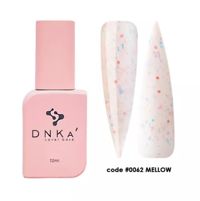 DNK'a / Cover Base #0062 / Mellow / кремовый с разноцветной крошкой / 12 мл (Распродажа. Применим к 25.05.2026)