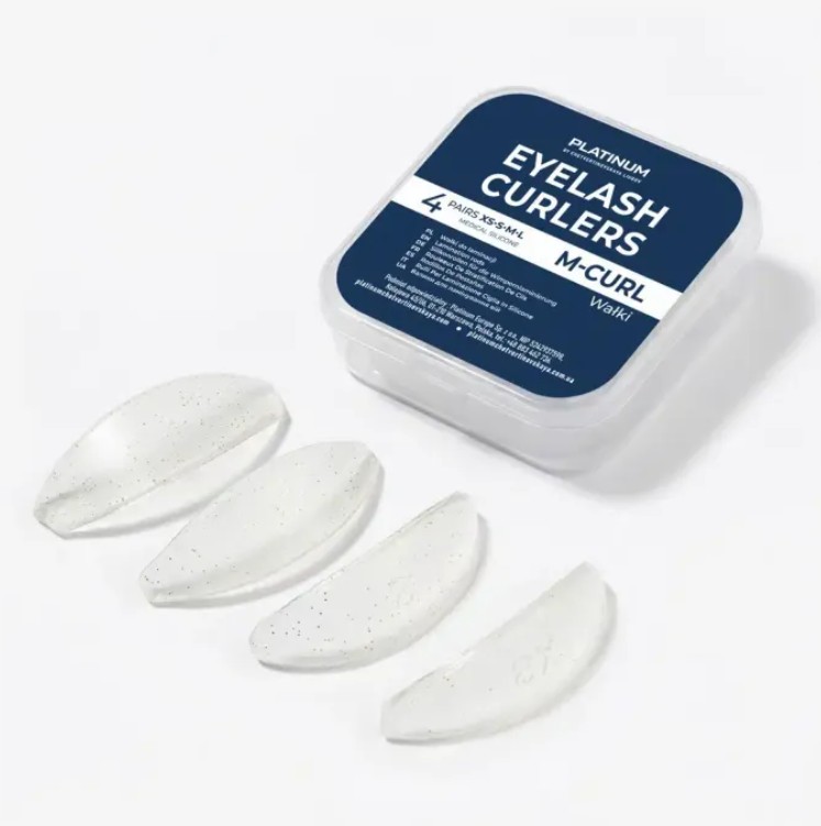 Platinum / Силіконові валики для ламінування вій M-Curl / 4 пари