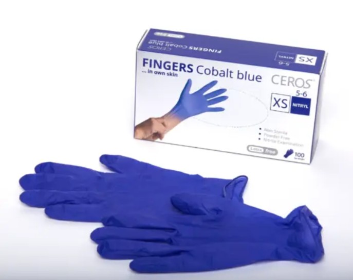 CEROS / Нитриловые перчатки нестерильные / Cobalt Blue / 3.0 г