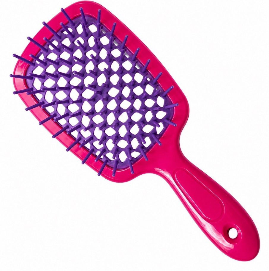 Hollow Comb / Гребінець для волосся Superbrush Plus / Малиновий з фіолетовим