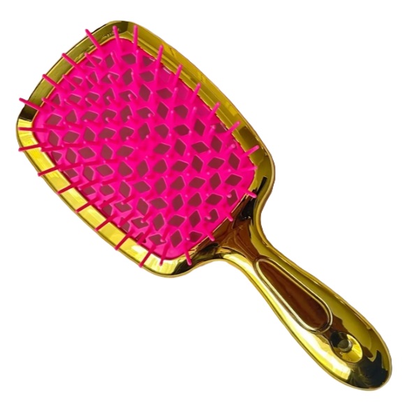 Hollow Comb / Гребінець для волосся Superbrush Plus / Золото з рожевим Chrome
