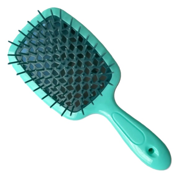 Hollow Comb / Гребінець для волосся Superbrush Plus / М'ятний з зеленим