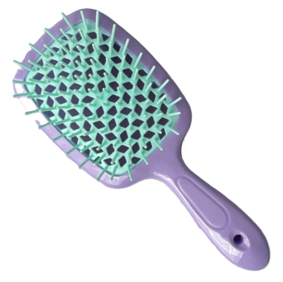 Hollow Comb / Гребінець для волосся Superbrush Plus / Бузковий з м'ятним