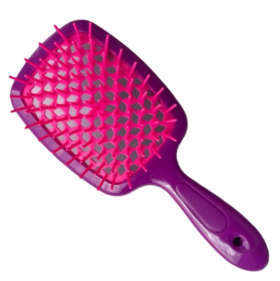 Hollow Comb / Гребінець для волосся Superbrush Plus / Фіолетовий з рожевим