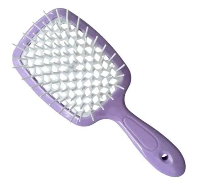 Hollow Comb / Гребінець для волосся Superbrush Plus / Бузковий з білим