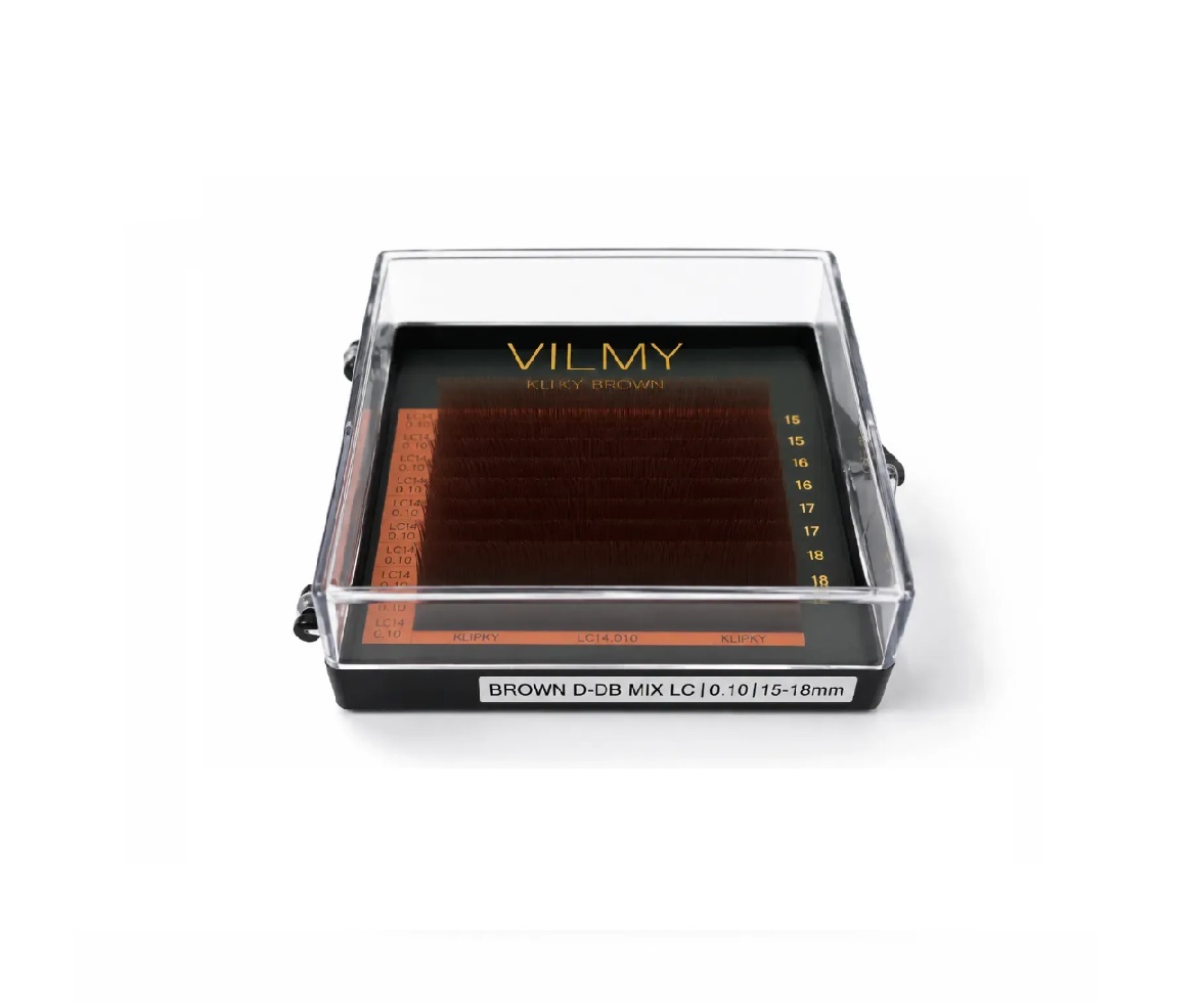 Вії VILMY KLIPKY / Chocolate (Dark brown) / Мікс / 8 ліній