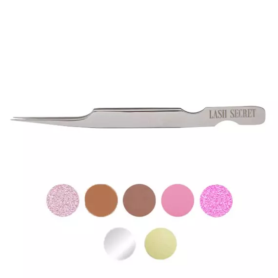 Lash Secret / Пінцет прямий з вигином
