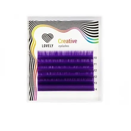 Вії Lovely / Мікс mini / Фіолетові