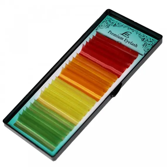 Вії Lex / Мікс / 4 тона (Red; Orange; Yellow; Y-Green)