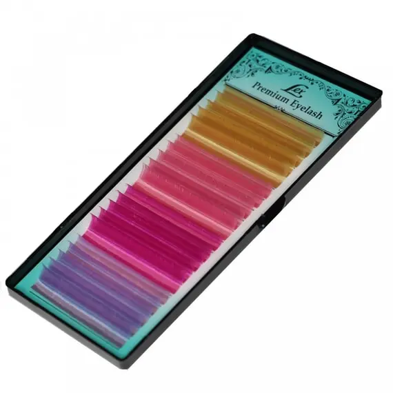 Вії Lex / Мікс/ 4 тона (Gold; Pink; H-Pink; L-Violet)