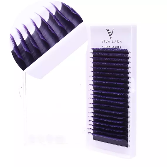 Вії Viva Lash / Мікс / Чорні з фіолетовими кінчиками