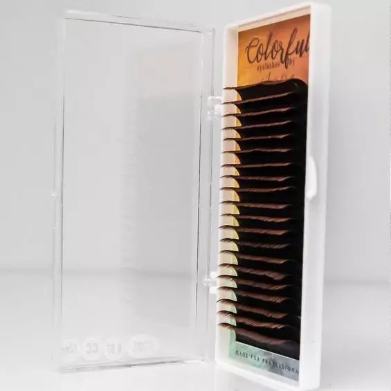 Вії Aurora Lashes / Мікс / Чорні з коричневими кінчиками