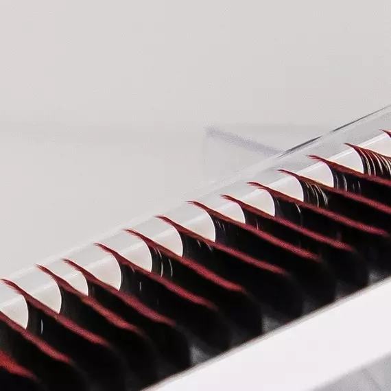 Вії Aurora Lashes / Мікс / Чорні з червоними кінчиками