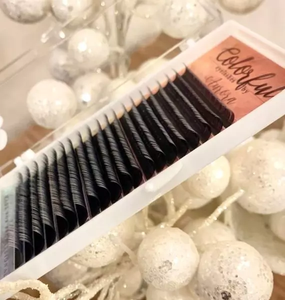 Вії Aurora Lashes  / Мiкс / Чорні з білими кінчиками