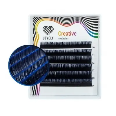 Вії Lovely / Мікс mini / Двотонові сині