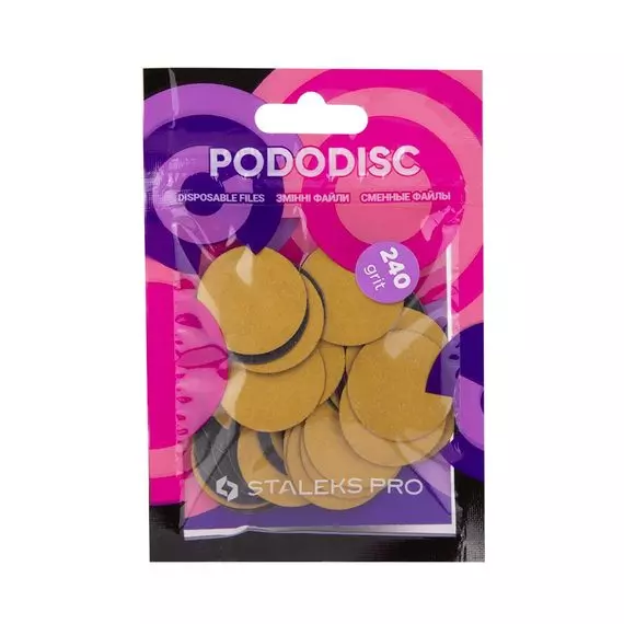 Staleks / Змінні файли для педикюрного диска / PODODISC L 240 ГРИТ / 50 шт/уп