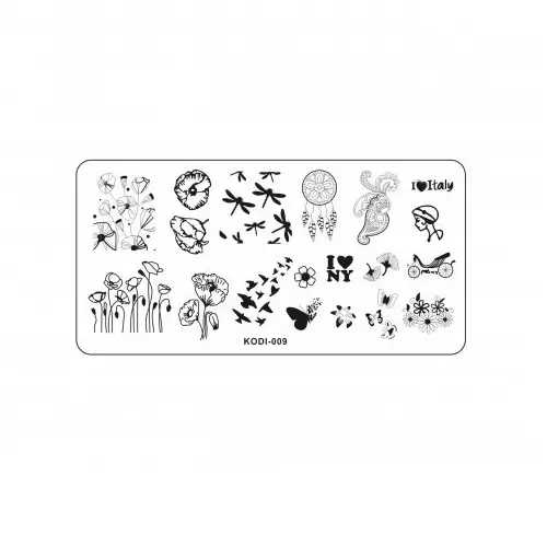 Kodi / Пластина для стемпінгу KODI-009 / Металл