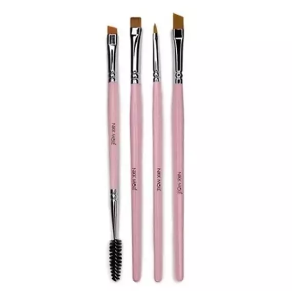 NIKK MOLE / Набір пензлів для брів / Pink 4
