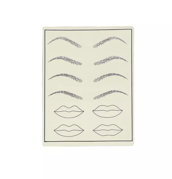 Тренувальний килимок / Контур губ та брови у вигляді волосків