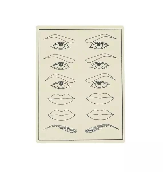 Штучна шкіра з малюнком / Губи, очі, брови