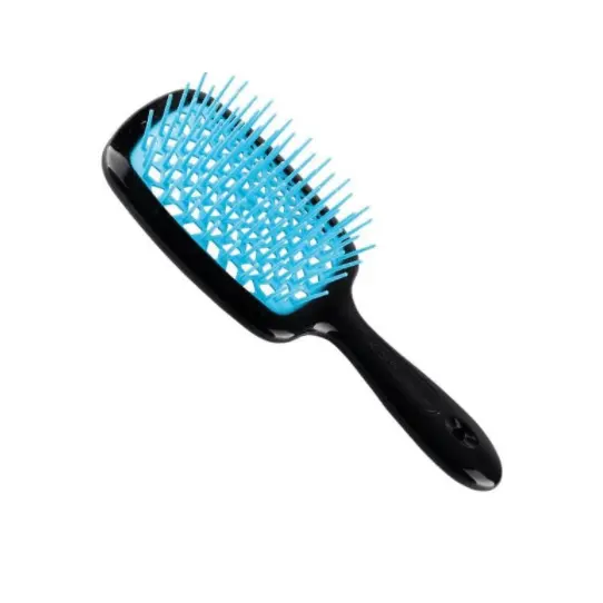 Janeke / Гребінець для волосся / Чорний з блакитним /  Superbrush