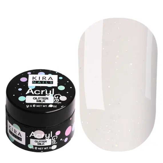 Kira Nails / Acryl Gel - Glitter Milk (Розпродаж. Термін до 25.12.2024р)