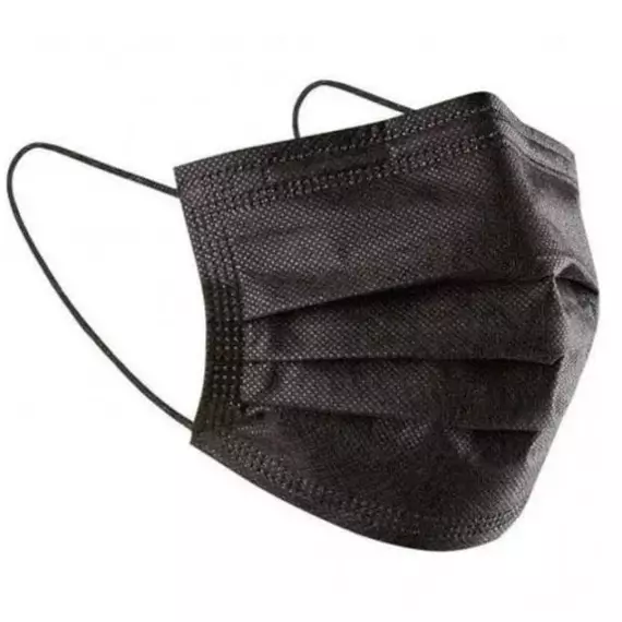 Маска черная 4-х слойная с активированным углем