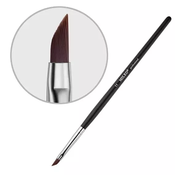 Mileo / Пензлик для брів скошений №11 