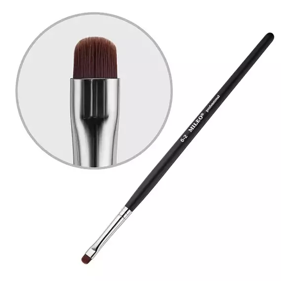 Mileo / Пензлик округлений № 6-2 (чорна ручка)