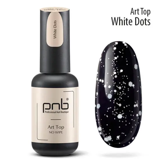 PNB / Art Top / White Dots / прозрачный с белыми фигурами / 8 мл