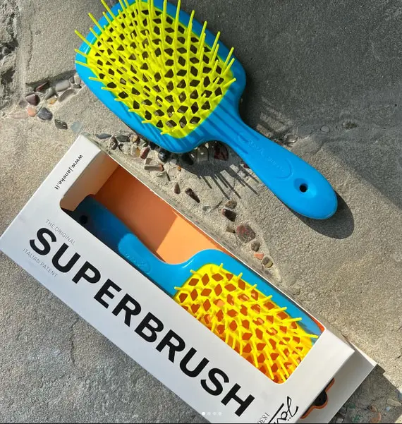 Janeke / Гребінець для волосся / Блакитний з жовтим 