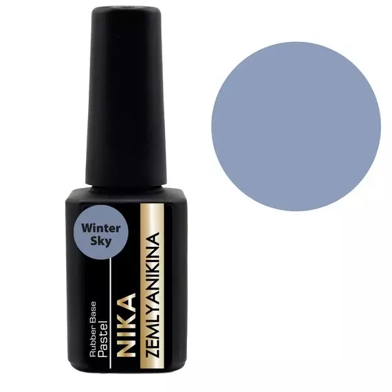 Nika Zemlyanikina / Rubber Base / Pastel Winter Sky / Сіро-синій холодний / 15мл