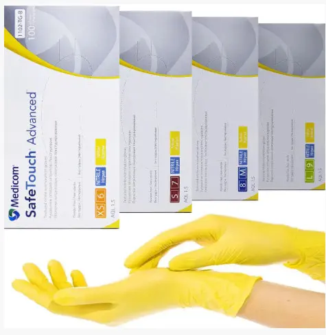 Medicom / SafeTouch Нітрилові рукавички / жовті / 100 шт/уп
